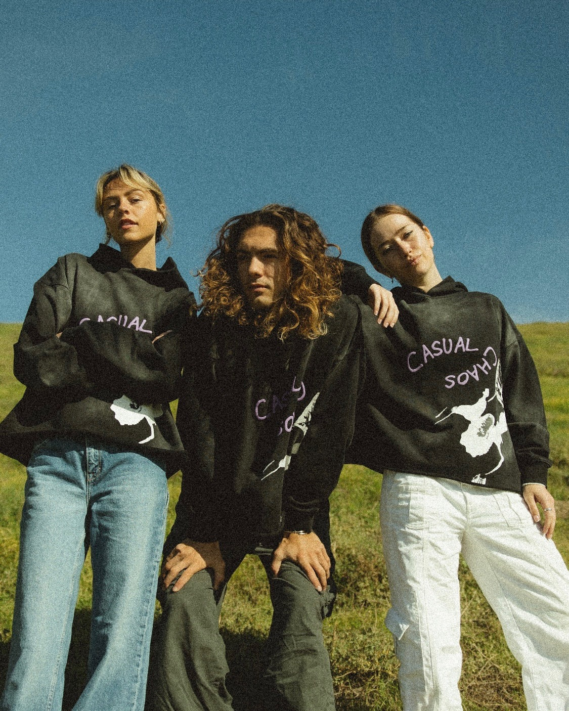 COOL WITH CHAOS CROPPED HOODIE