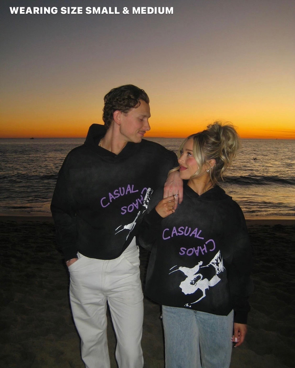 COOL WITH CHAOS CROPPED HOODIE