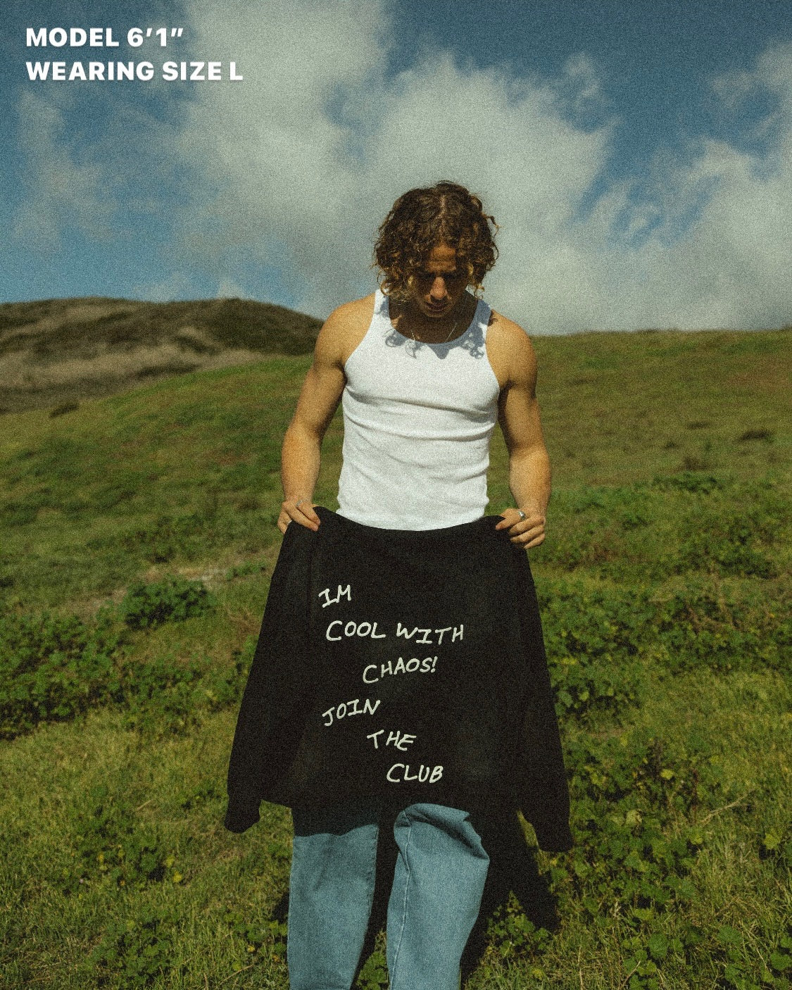 COOL WITH CHAOS CROPPED HOODIE