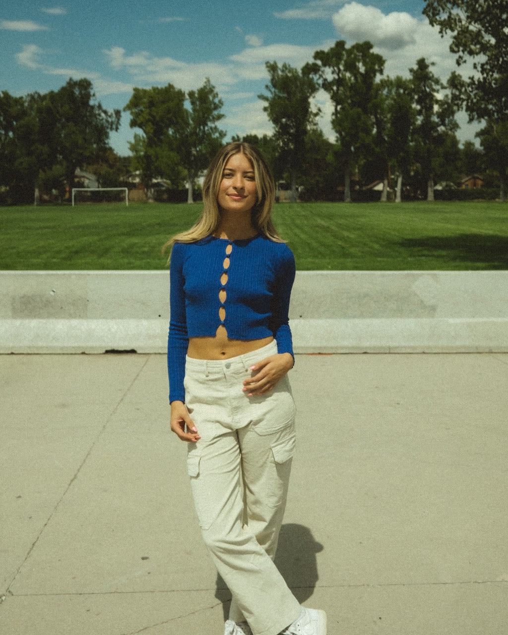 KNIT PULLOVER TOP // ROYAL BLUE