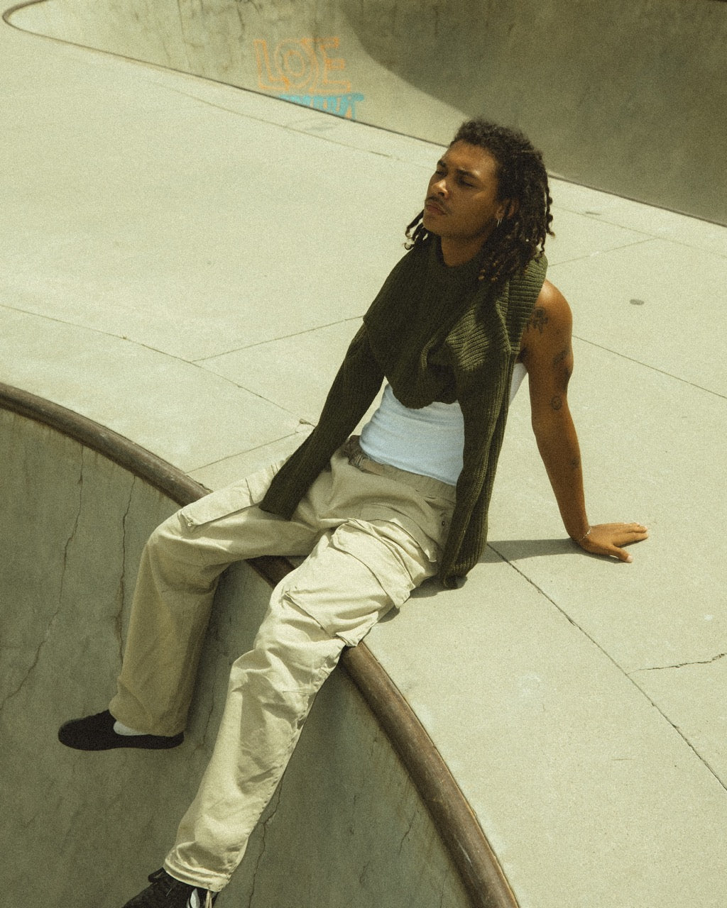 BAGGY PULLOVER SWEATER // FOREST GREEN