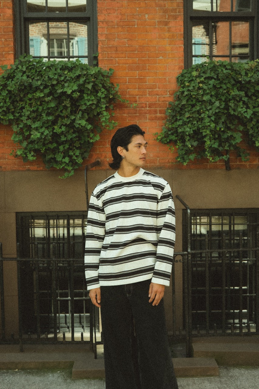 WIDE STRIPED LONG SLEEVE