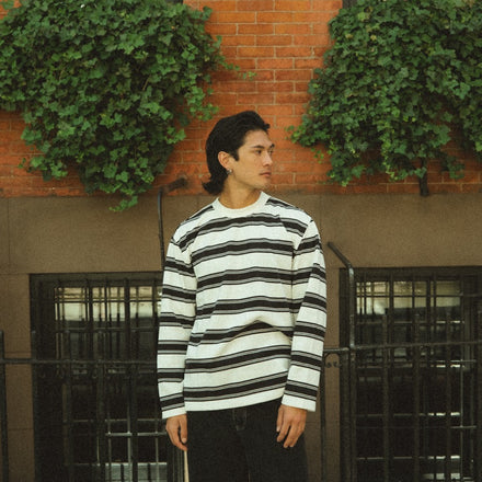 WIDE STRIPED LONG SLEEVE