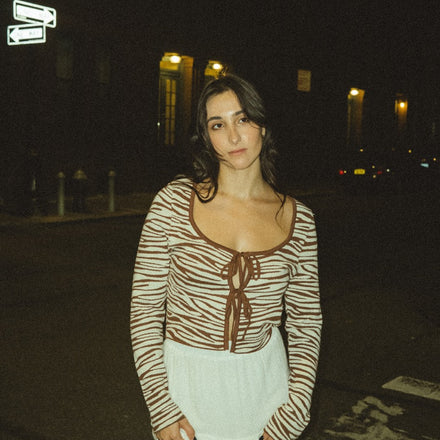 ZEBRA TIED TOP
